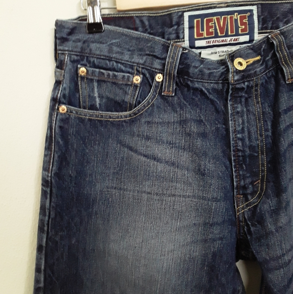 Mens Levi's 514 Slim Straight Jeans - Picture 5 of 8